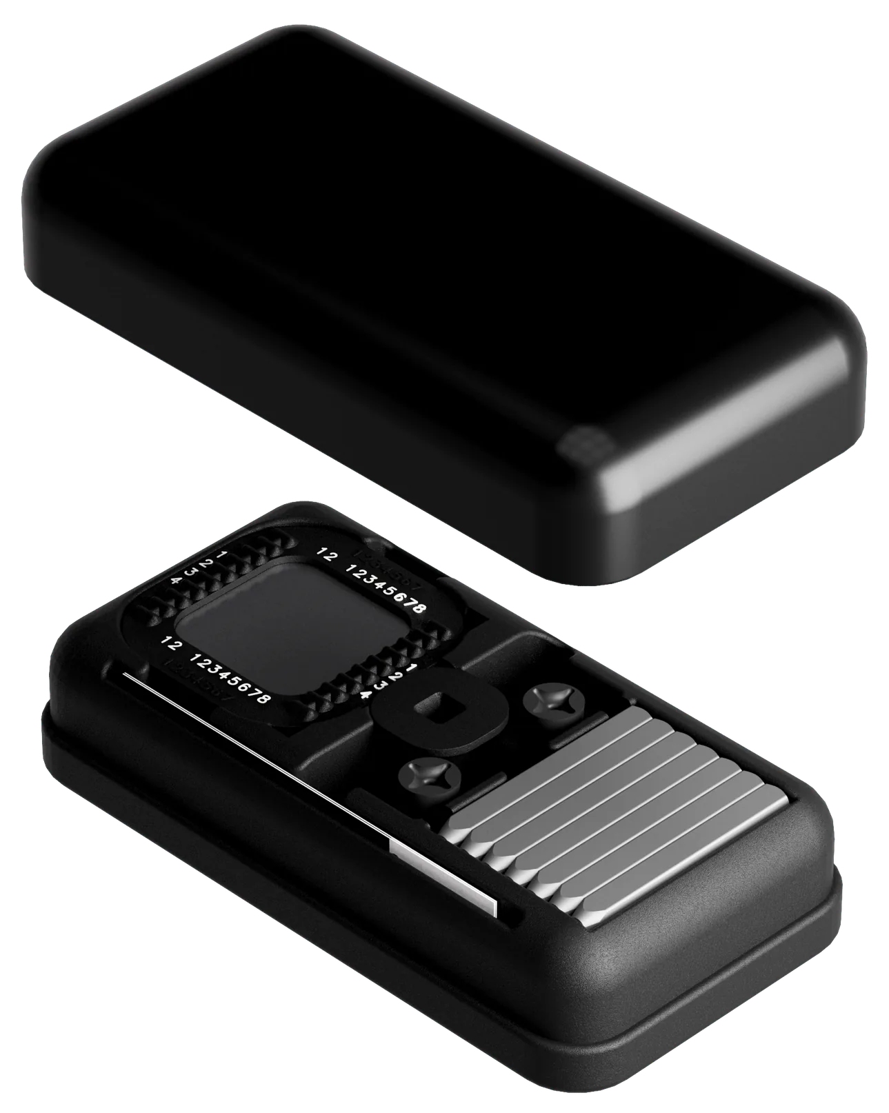 Coinbook kit box with piano-black metal lid