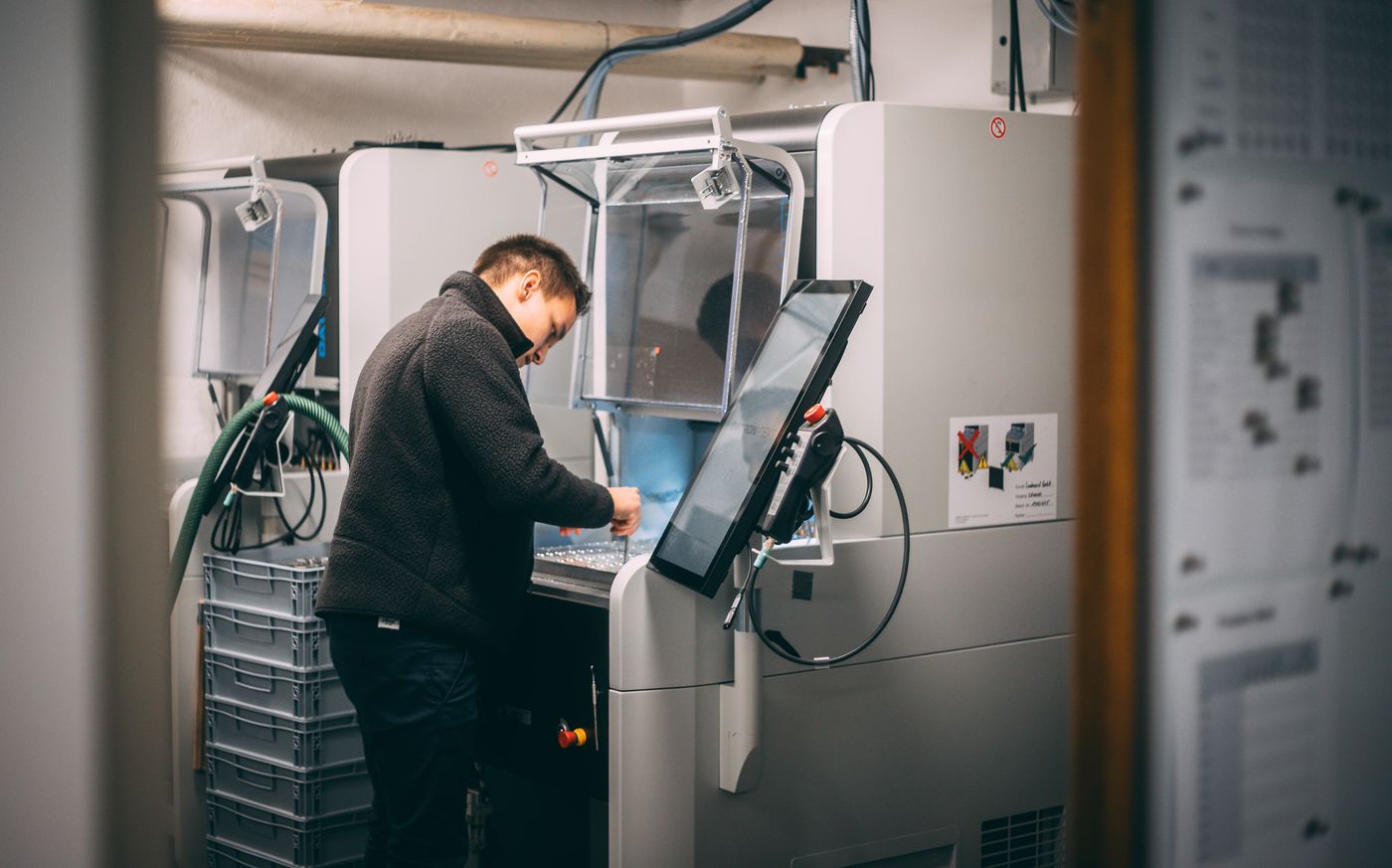 At the CNC mill