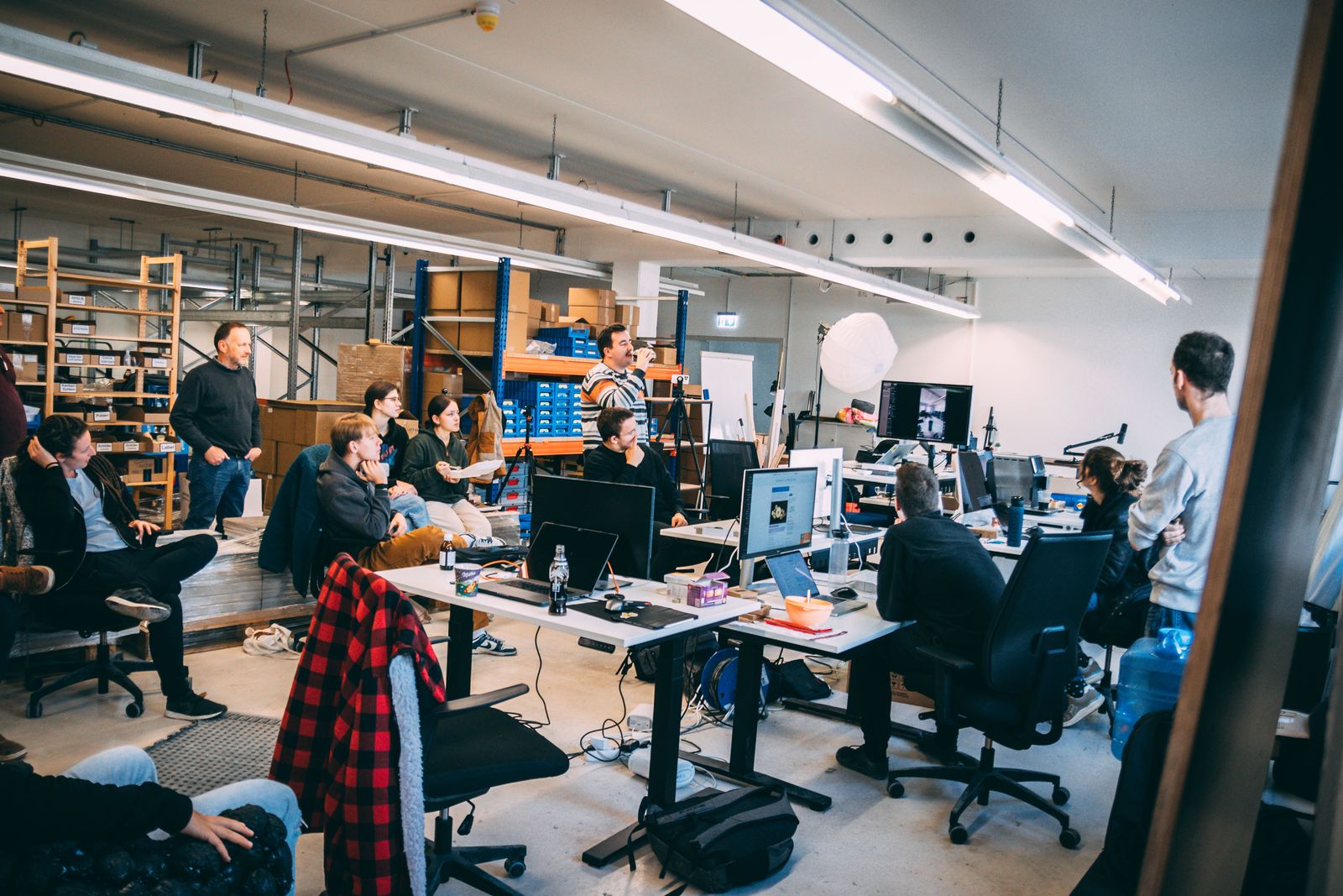 The team in the production hall